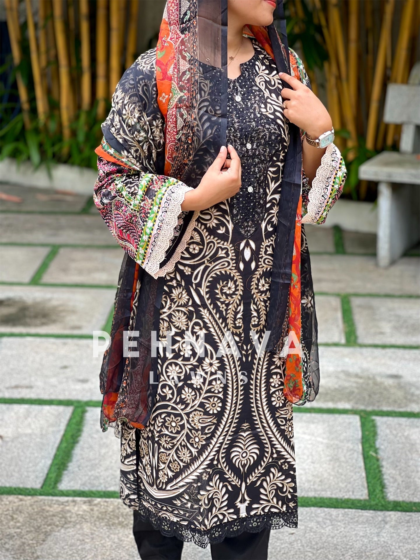 Black Casual Cotton Suit-1281