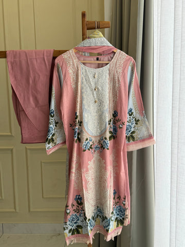 Pakistani printed suit ft-Cutwork embroidered dupatta-06
