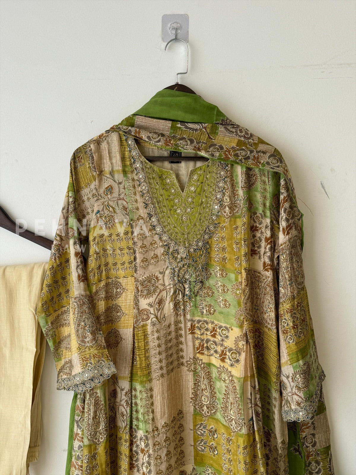 Muslin Anarkali Suit Set - Pehnava Lawns