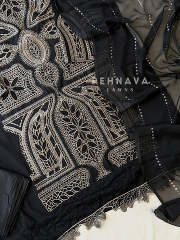Embroidered Semi Stitched Suit 1916