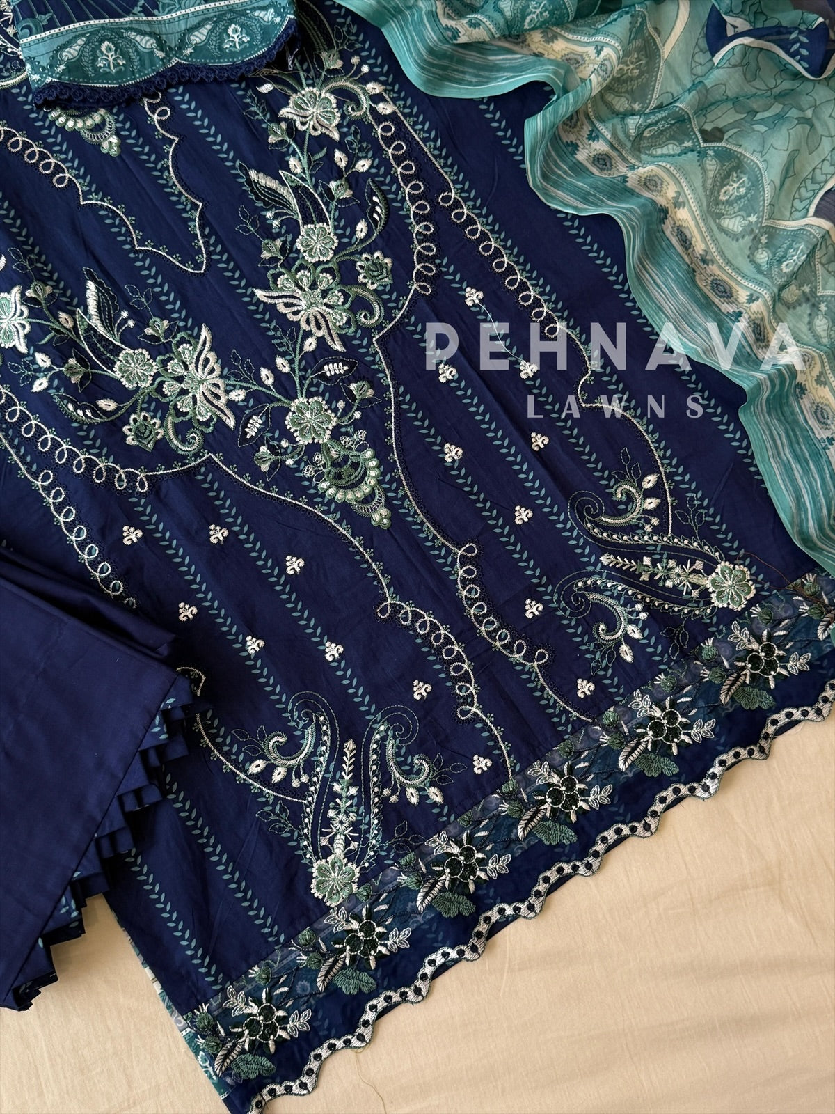 Signature Embroidered Lawn Unstitched Suit