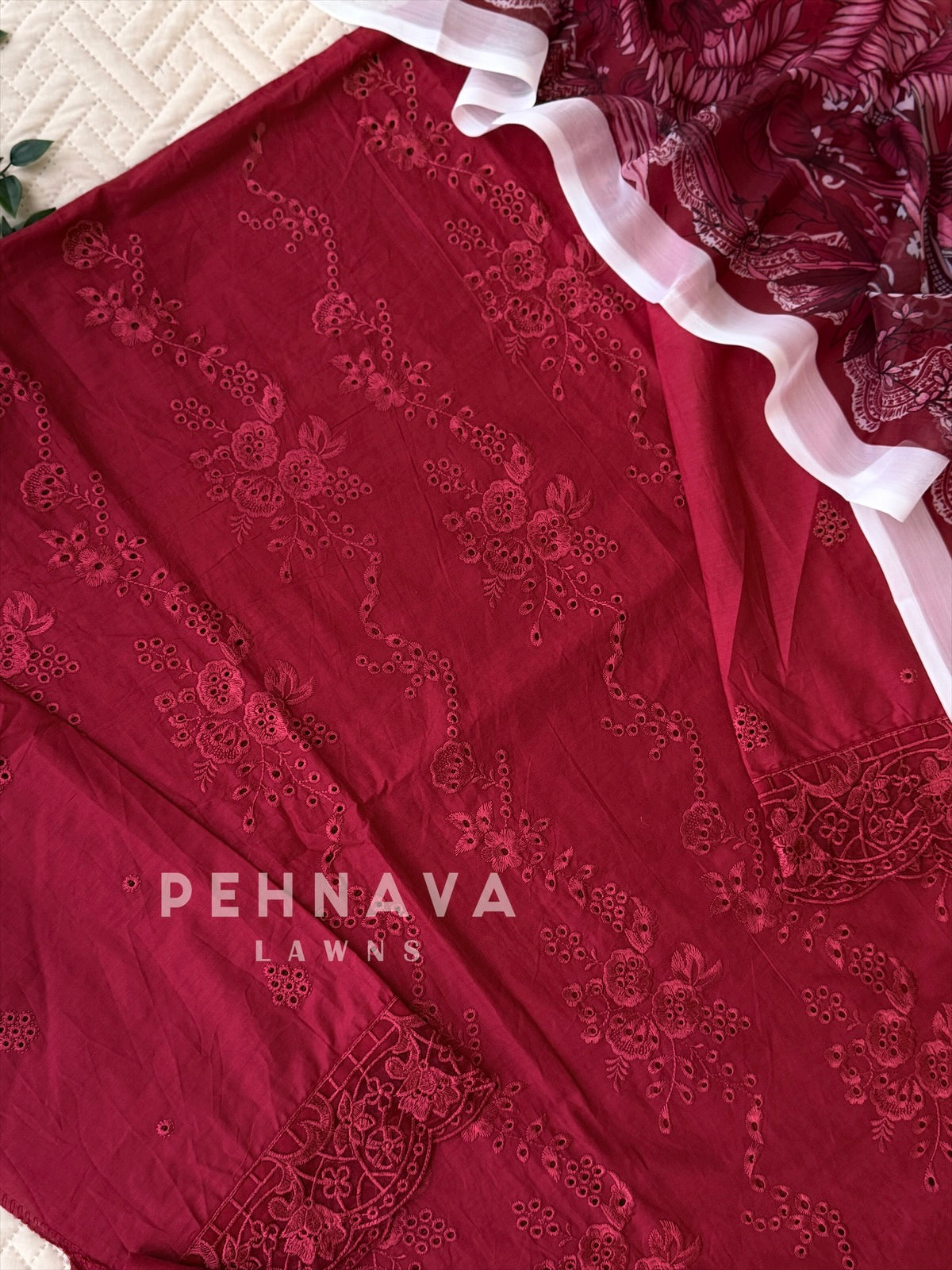 Embroidered Semi Stitched Suit-2185