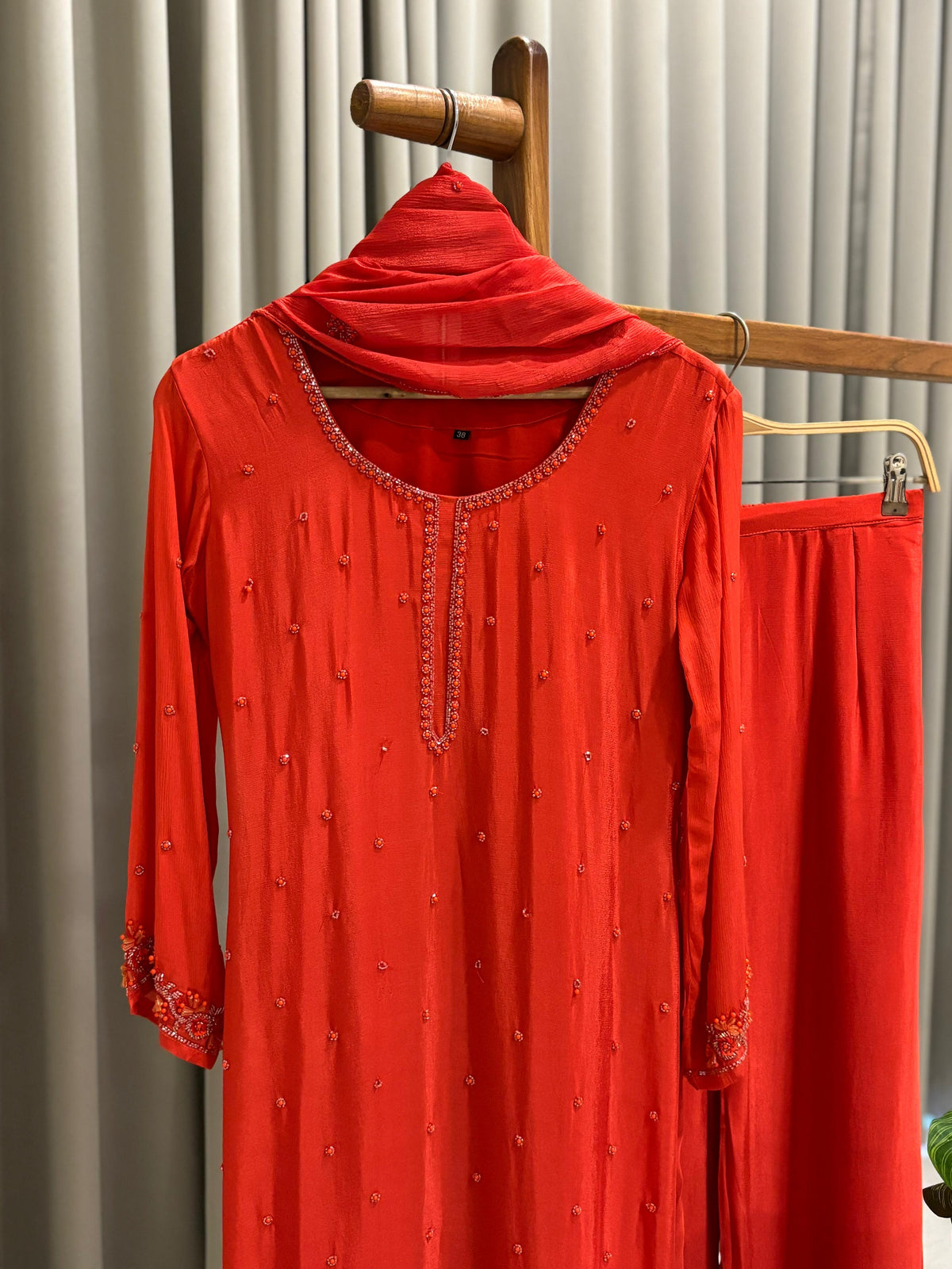 Premium Handworked Chinnon Suit - Pehnava Lawns