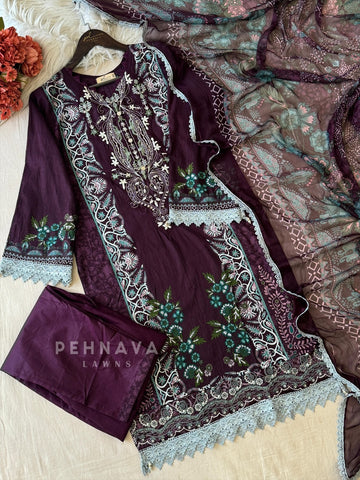 Embroidery Print Suit-1460