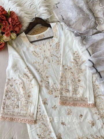 Semi-Stitched Rayon Embroidered Casual Wear-1215 - Pehnava Lawns