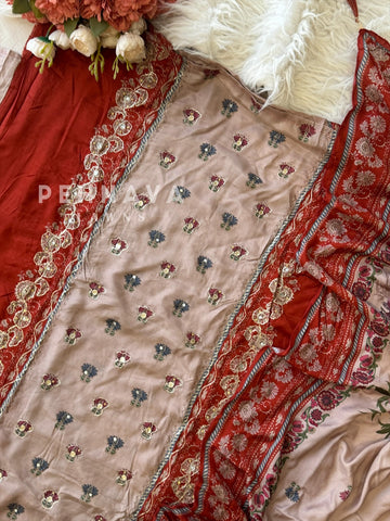 Muslin Unstitched Suit-352