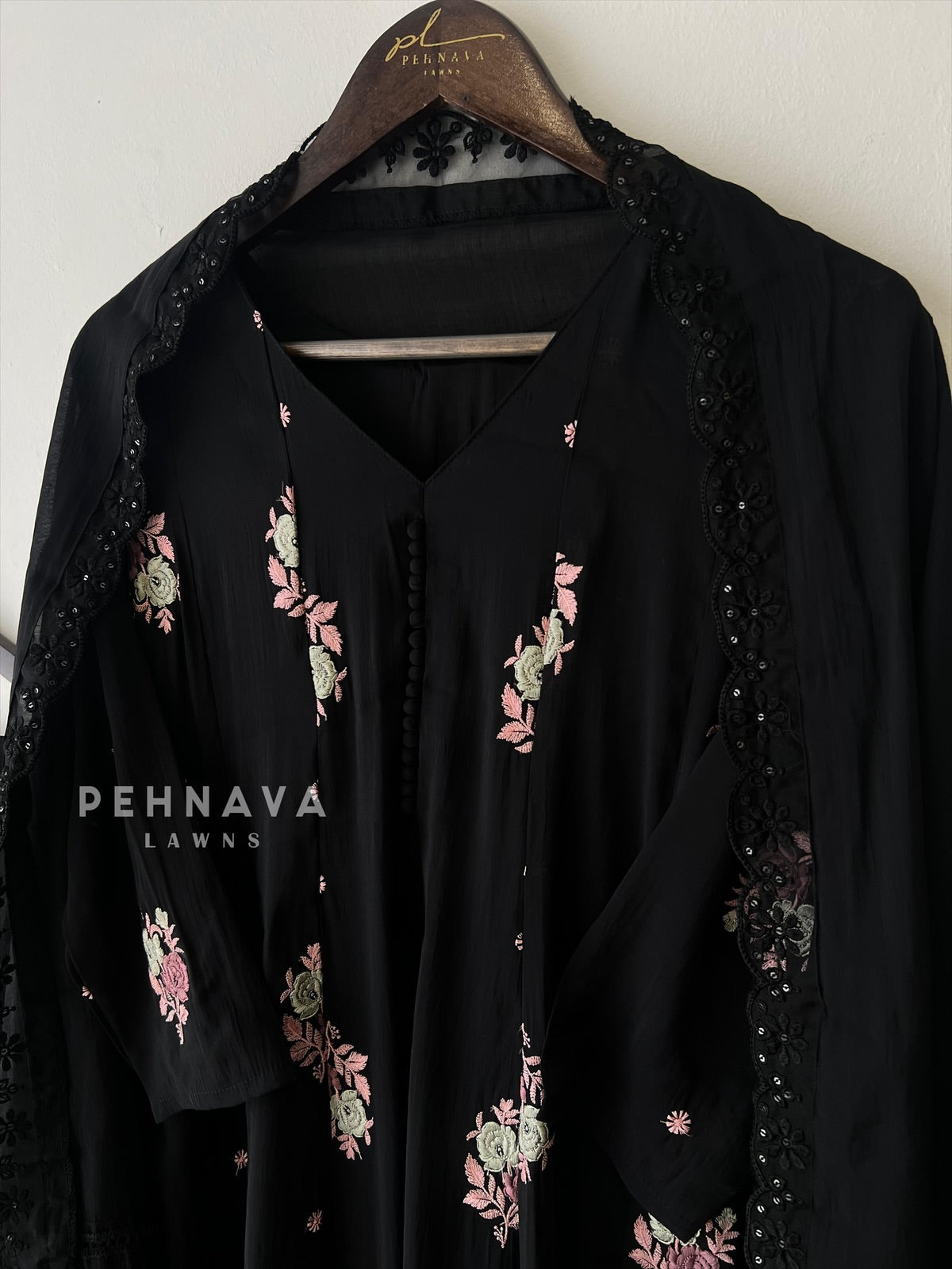 Embroidered Three Piece Suit-15686