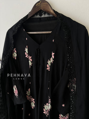 Embroidered Three Piece Suit-15686