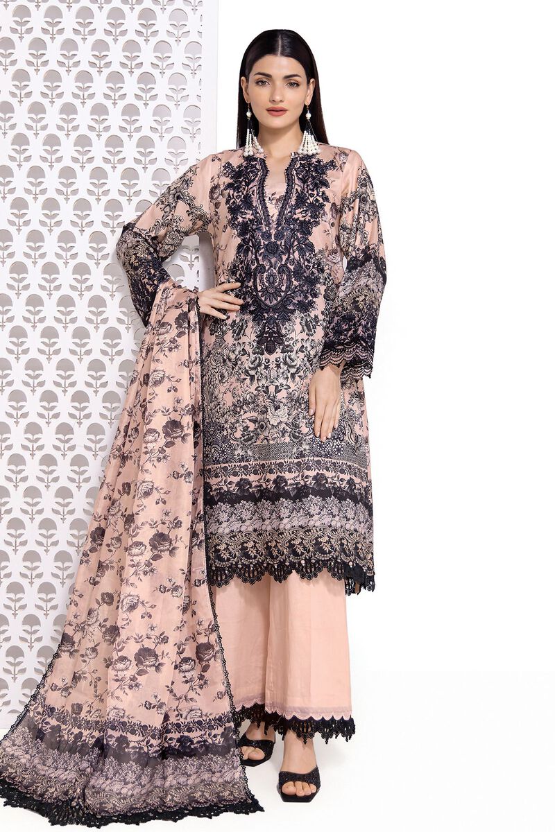 Khaadi Unstitched embroidered Lawn suit-7934