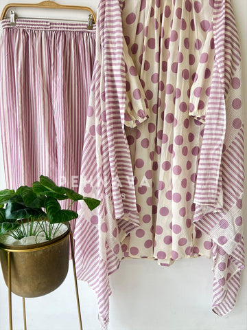 Cotton Parallel & Polka Suit Set