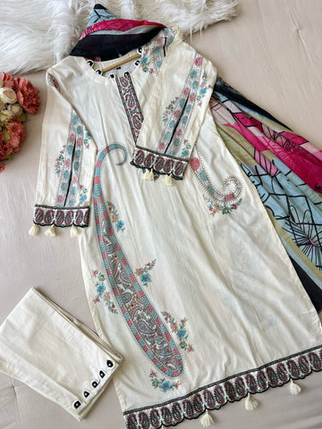 Cotton Straight Kurta-white