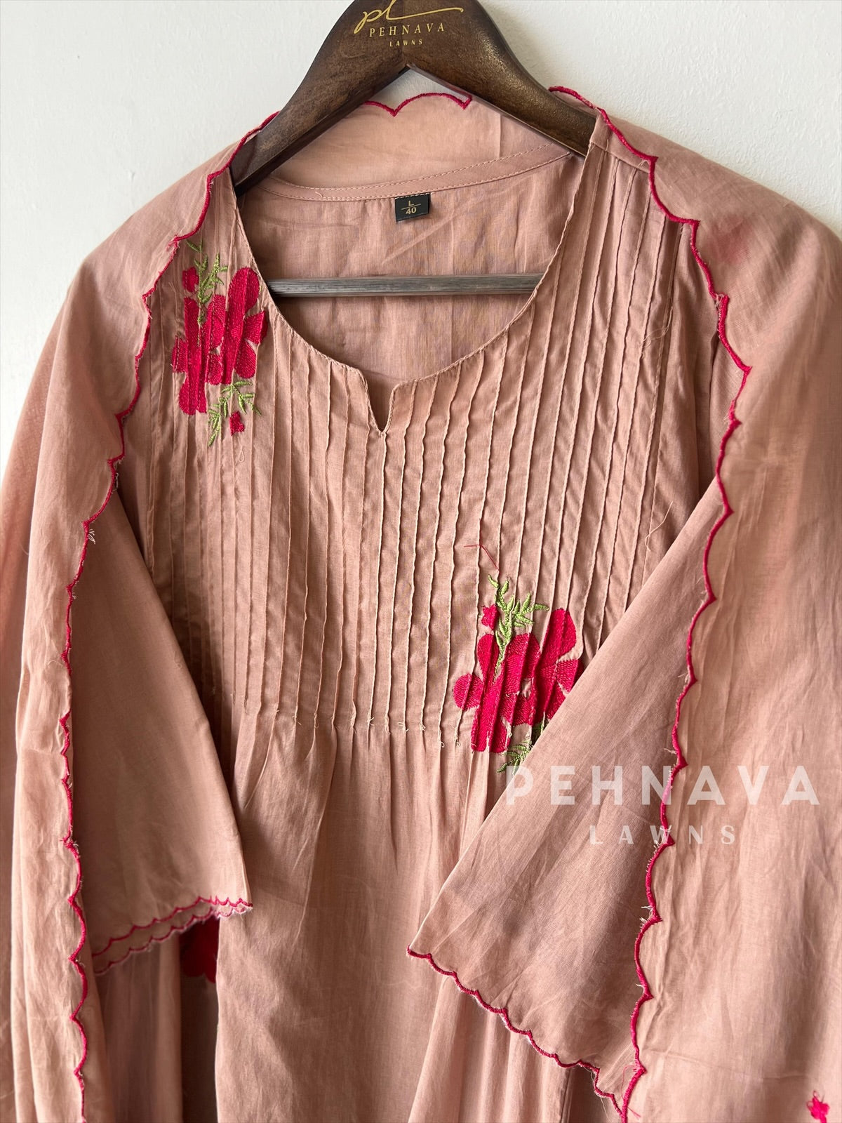 Cotton Floral Embroidered Suit-15441 - Pehnava Lawns