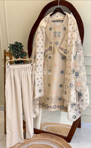 Yoke Printed Suit Set -Shaziya1