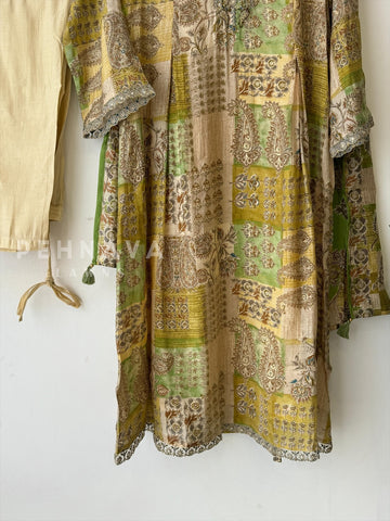 Muslin Anarkali Suit Set - Pehnava Lawns