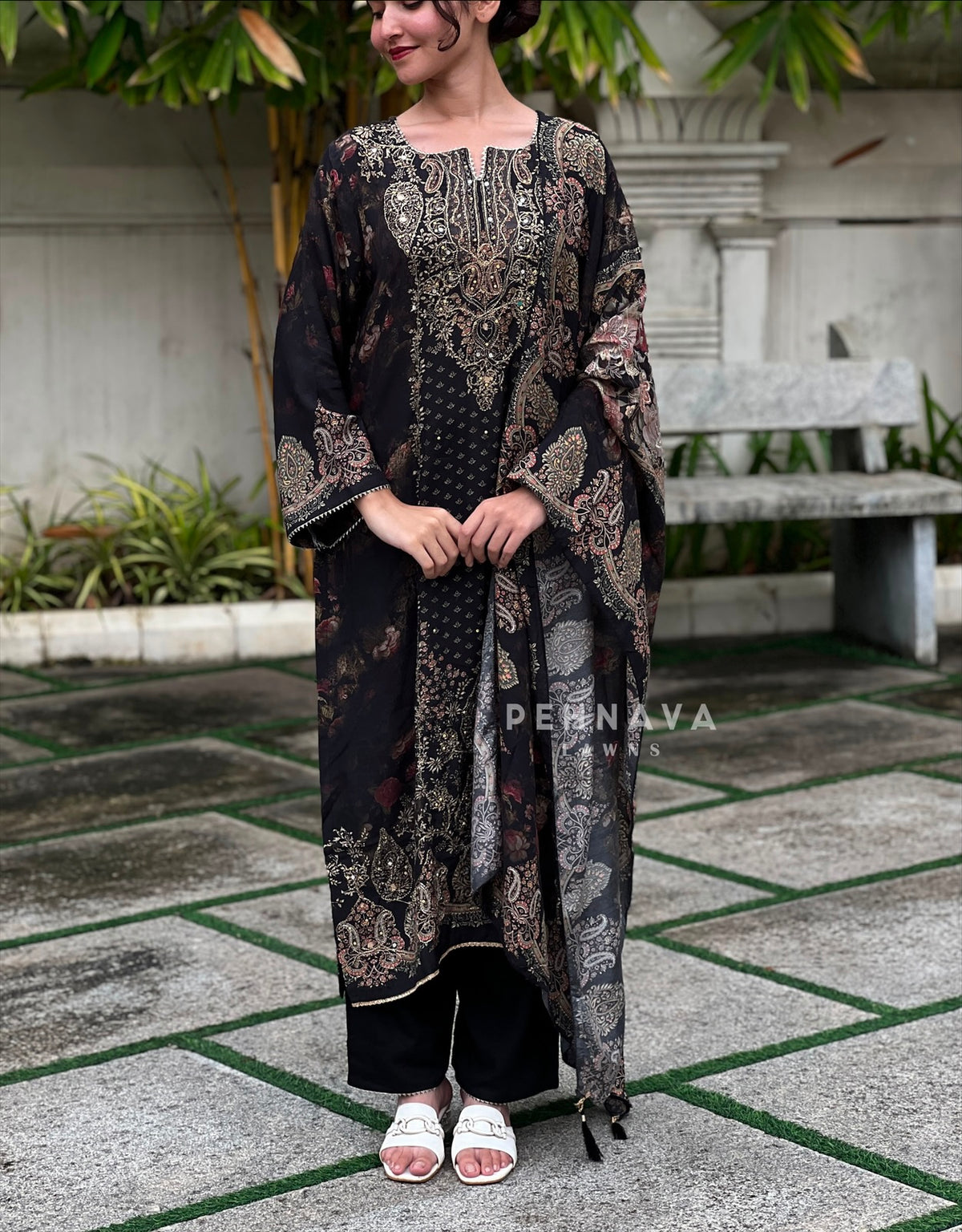 Muslin Unstitched Suit-339