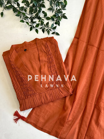 Solid Mulcotton Anarkali Suit