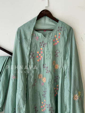 Floral Chanderi Ethnic suit 3187 JS16