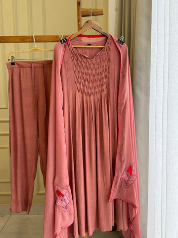 Crinkle Rayon 3 peice suit-5476