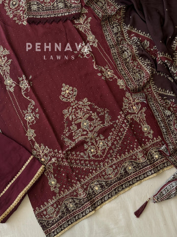 Muslin Unstitched Suit-KT-355 - Pehnava Lawns