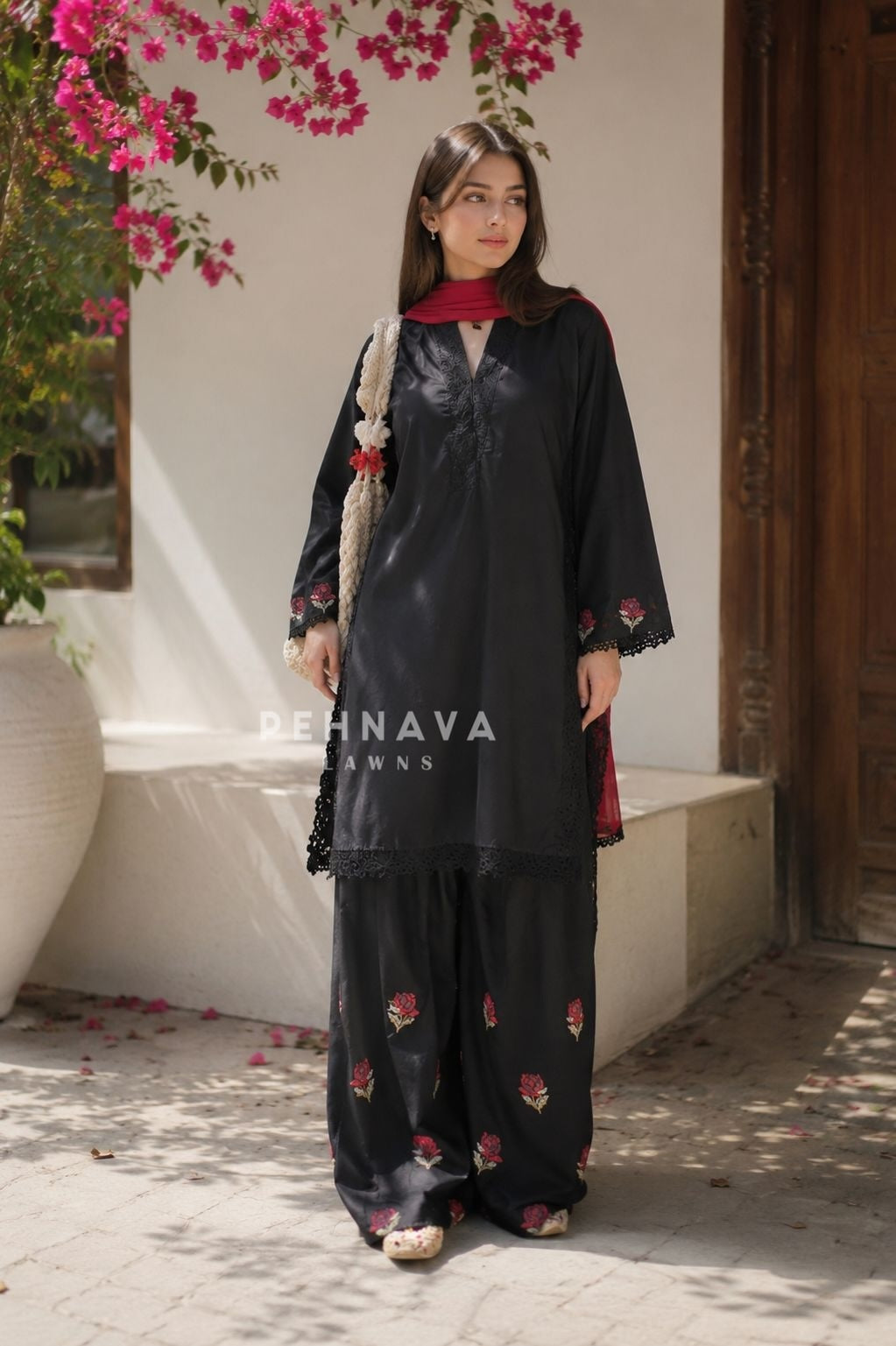 Floral Embroidered Farshi Salwar