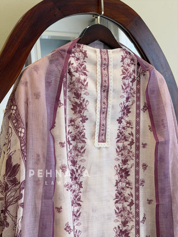 Floral Embroidered Unstitched Suit
