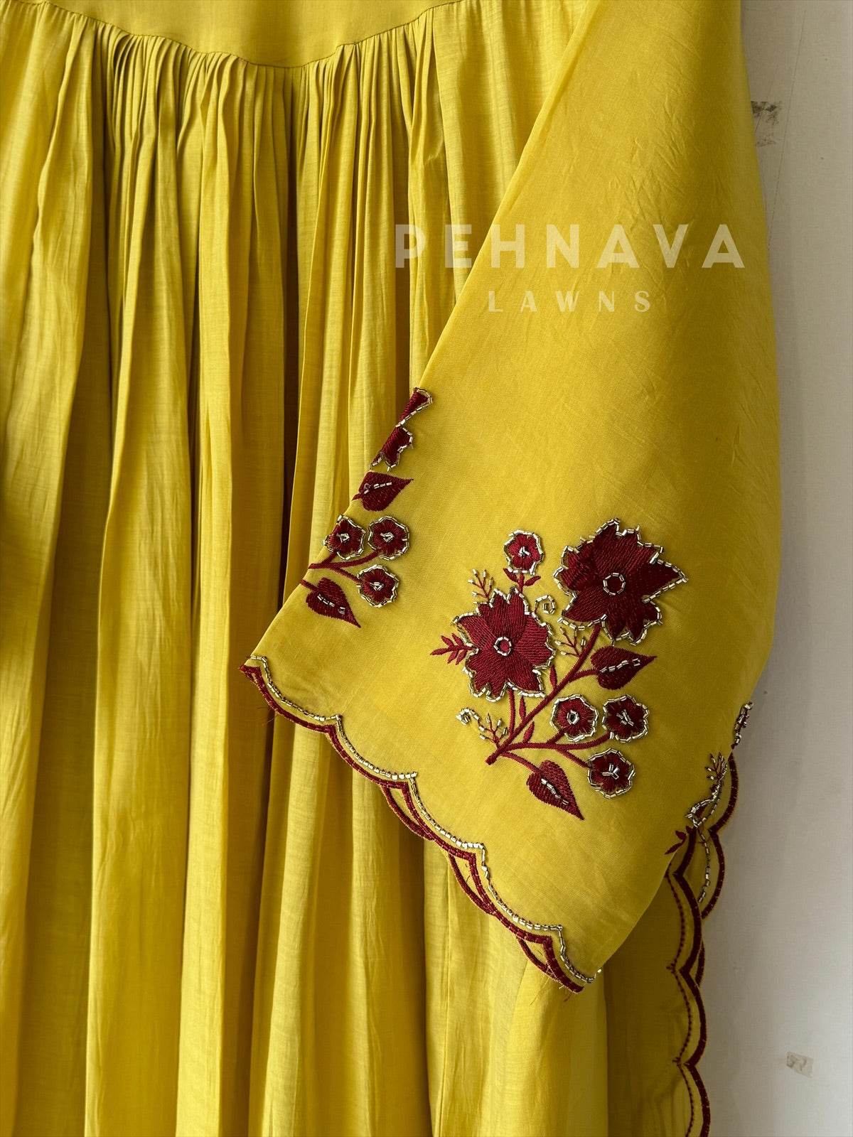 Handworked pleated suit [6-8 Days Dispatching Time] - Pehnava Lawns
