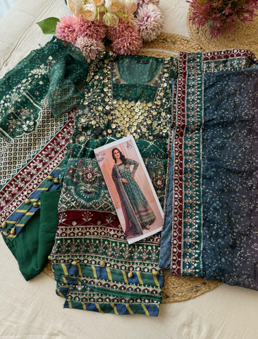 Semistitched Pure Chiffon Suit-7