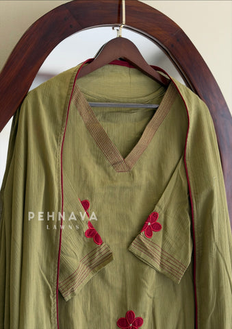 Floral Embroidered Suit