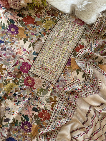 Floral Patterned Muslin Suit 234