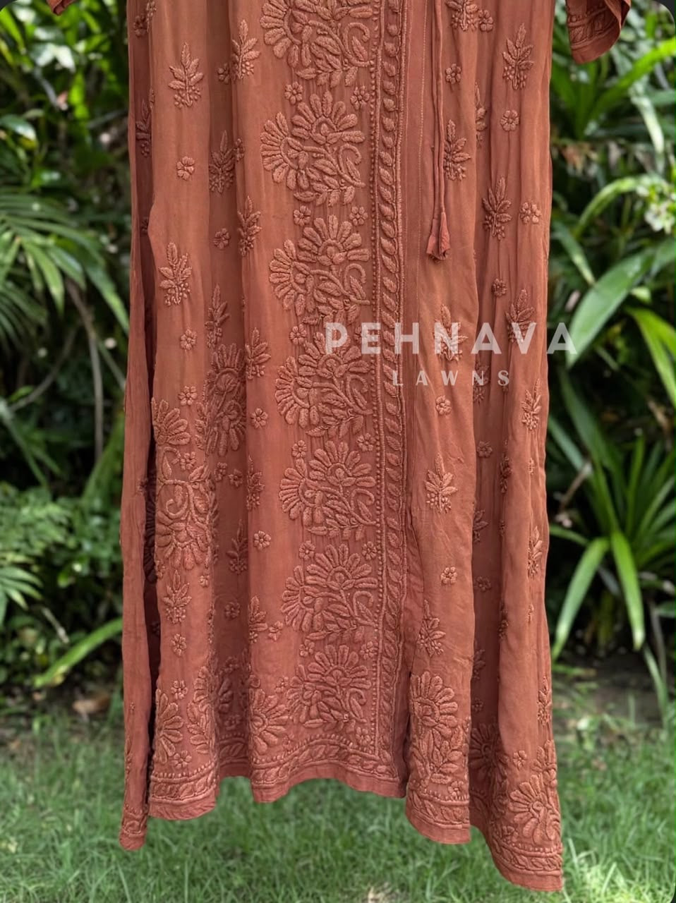 Angrakha Chikankari Embroidered Suit(12-15 Dispatching Time )