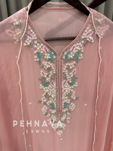 Premium Chiffon Handwork Semi-Stitched Suit