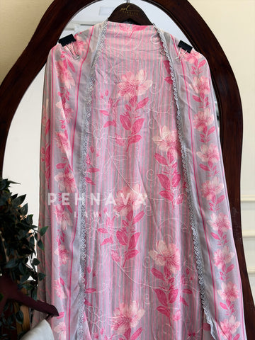 Floral Embroidered Unstitched Suit