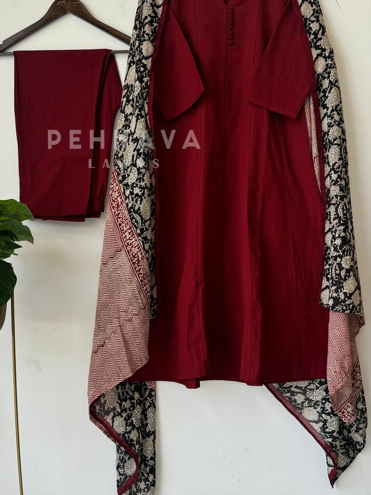 Front Panel Kurta Set with Dupatta-12560 - Pehnava Lawns