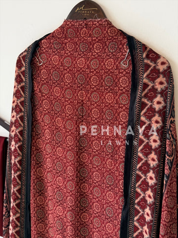 Ajrak Printed Unstitched Suit
