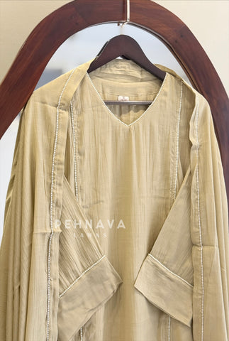 V Neck Panel Suit Set 5018