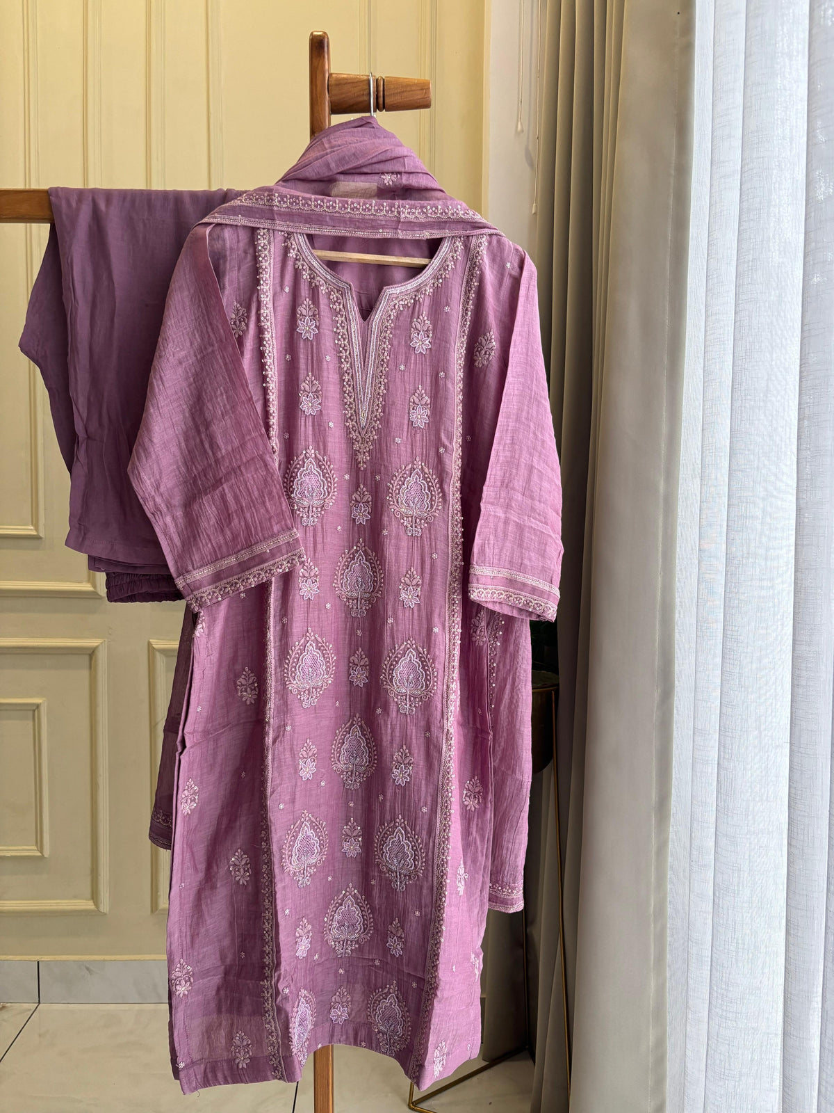 Stylish Embroidered Mulchandheri Suit - 4902