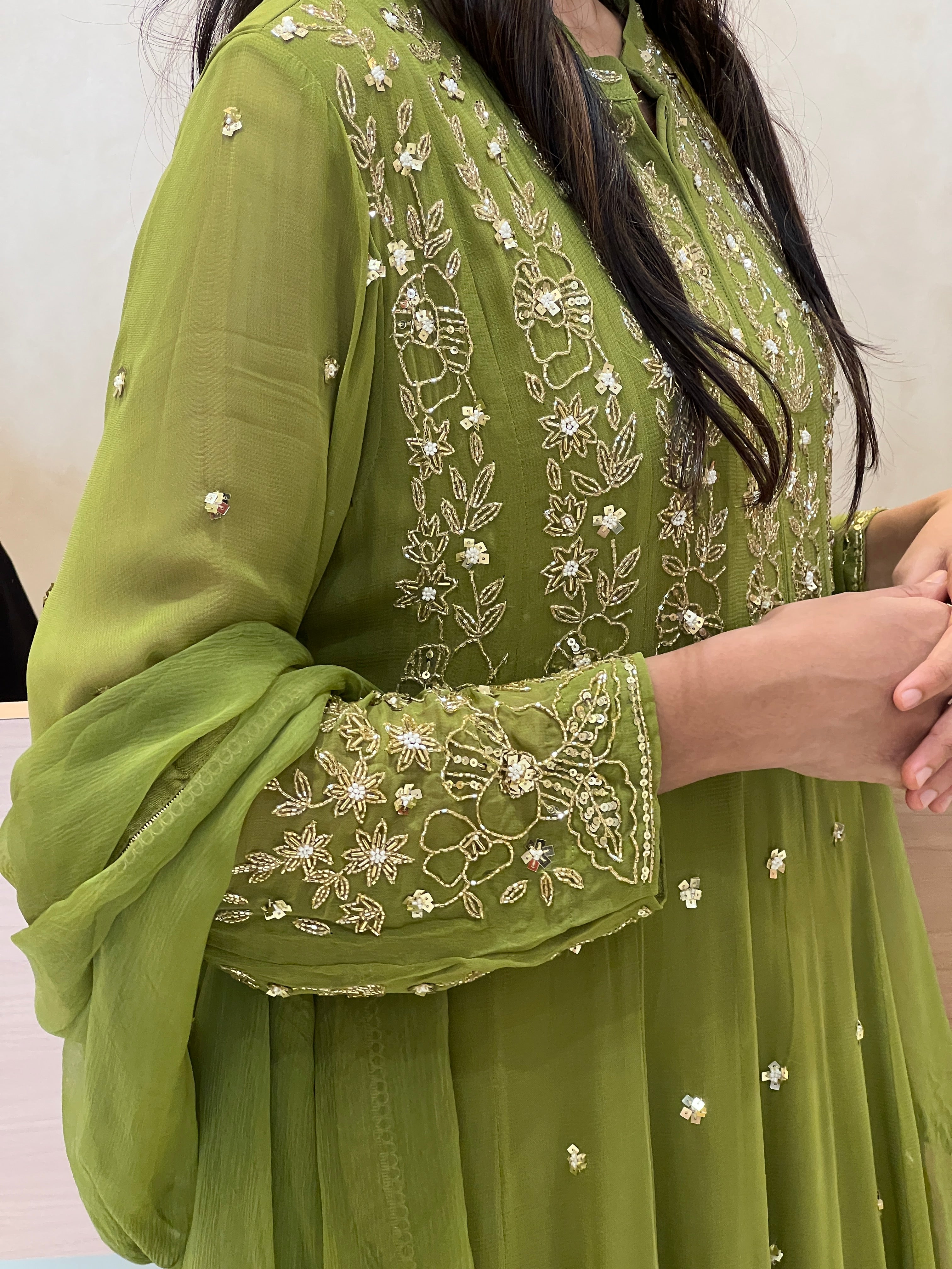 Heavy Handworked Anarkali Suit-6308 - Pehnava Lawns