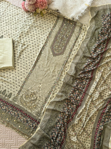 Premium viscous muslin suit-243