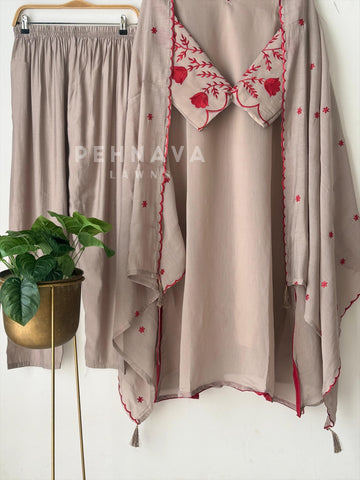 Chanderi Scallop Embroidery Set 3243 RR124