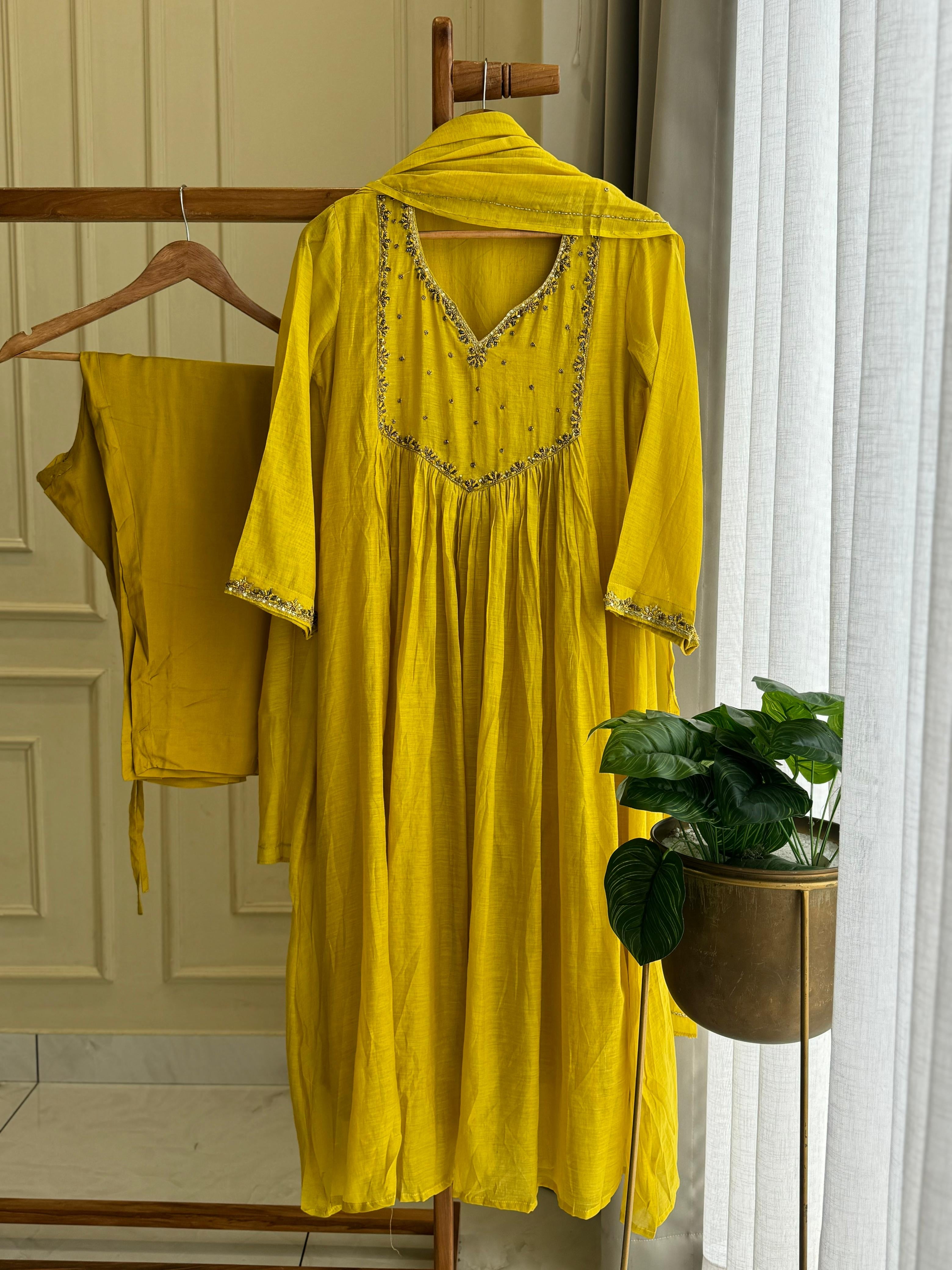 Pure Mul-chandheri Handworked Suit