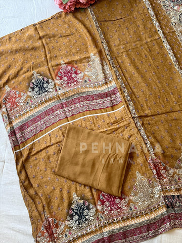 Muslin Unstitched Suit-324C - Pehnava Lawns