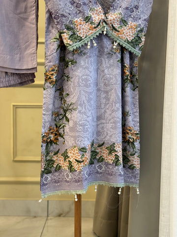Printed Casual Cotton Suit Ft. Embroidered Dupatta