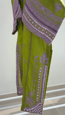 Embroiza Pakistani Modern Two Piece Suit-Matcha