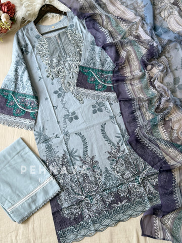 Casual Unstitched Suit with Dupatta 1864