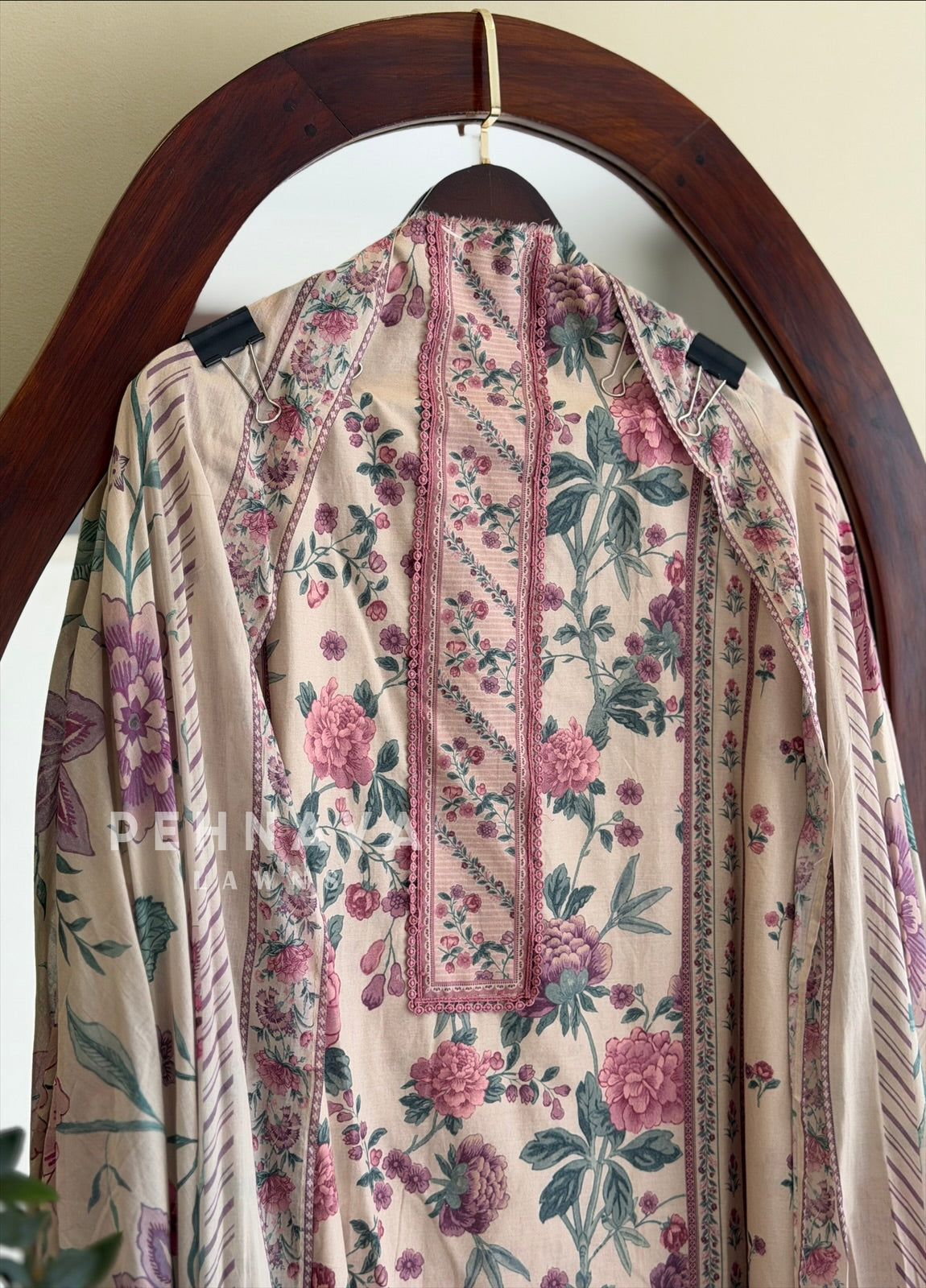 Floral Printed Unstitched Suit