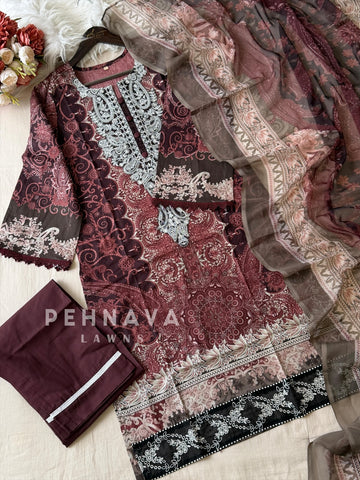 Casual Unstitched Suit with Dupatta 1862