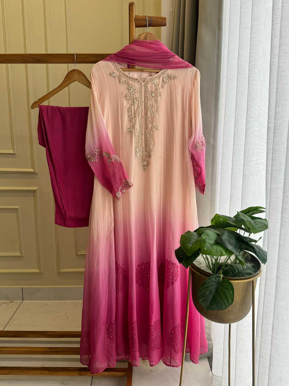 Premium Zardozi Handworked Anarkali Suit - Pehnava Lawns