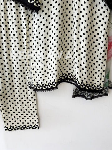 Polka Dot Printed Farshi Shalwar Set-384