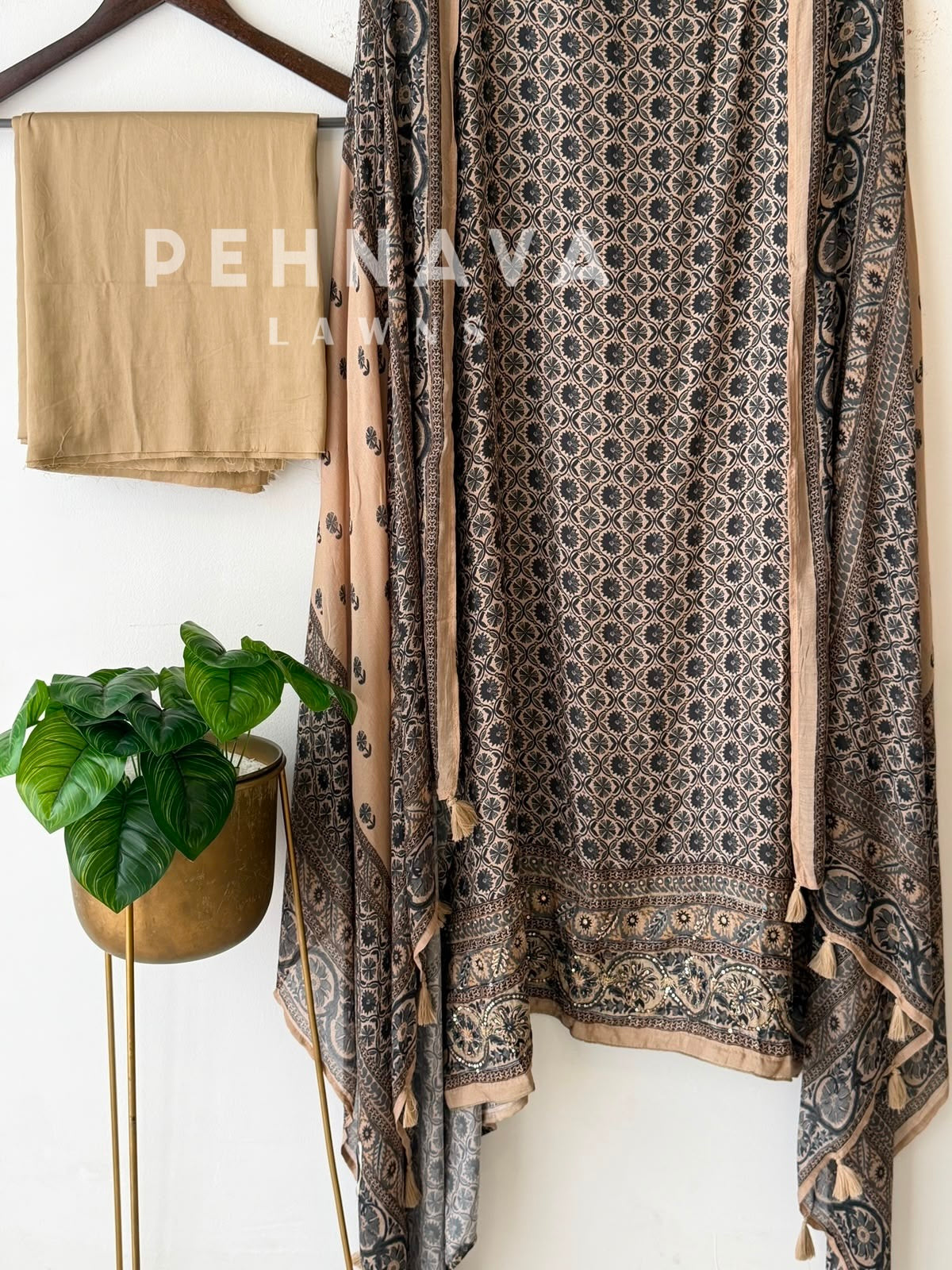 Ajrak Printed Unstitched Suit