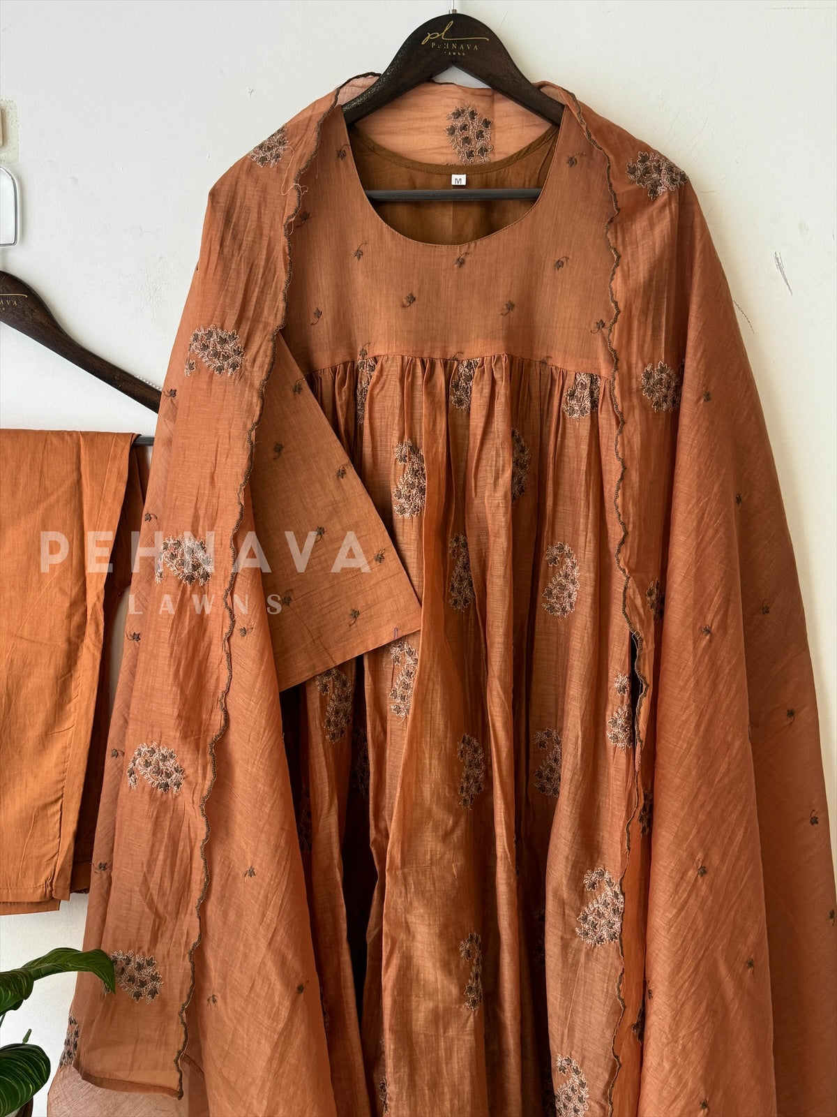 Chanderi Embroidered Suit